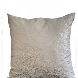 Elegant Silver Accent Pillow